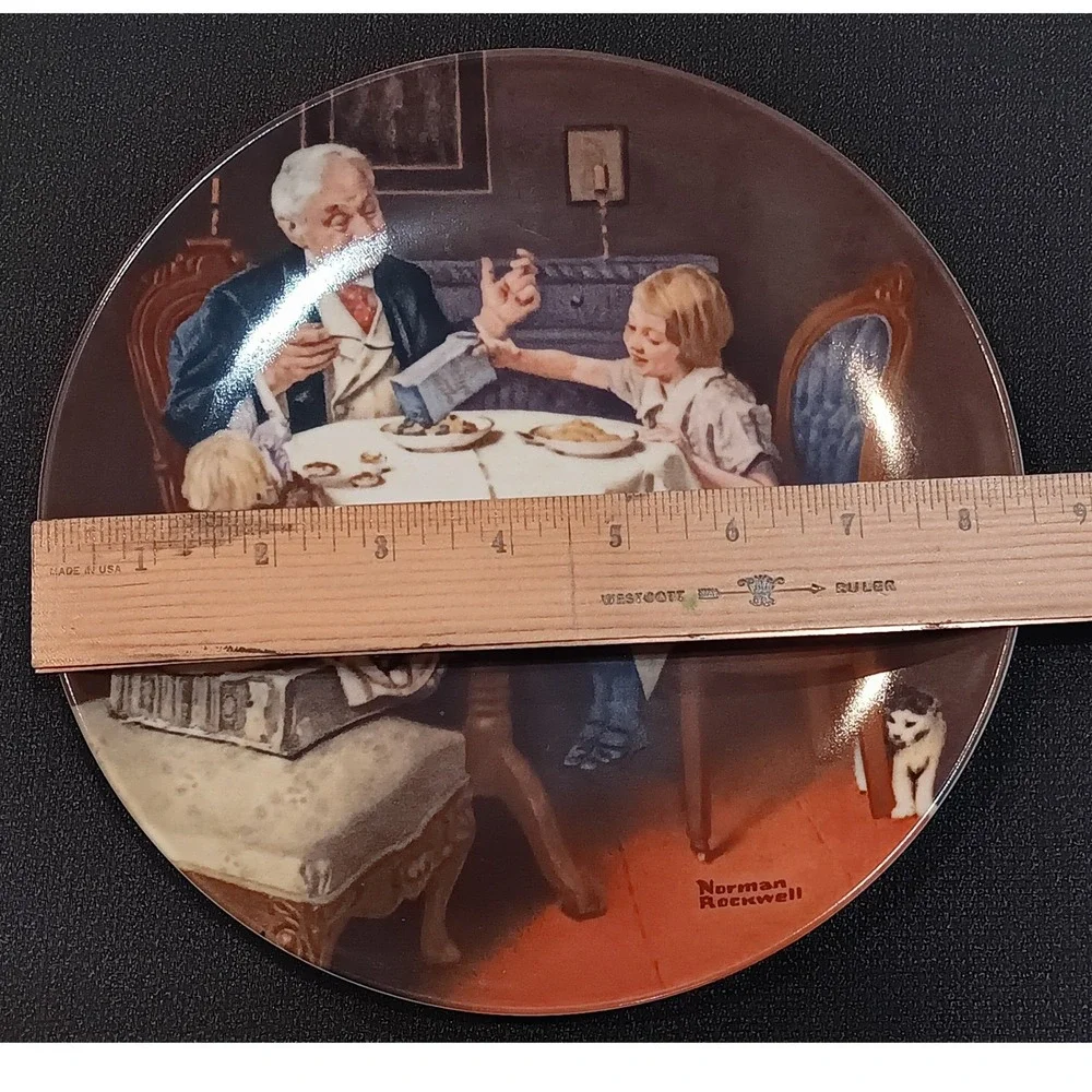 Norman Rockwell The Gourmet Edwin M Knowles Heritage Collection Plate 1985 8.5in